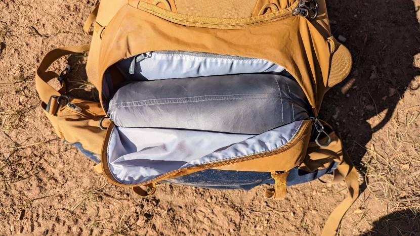 deuter aircontact core 65+10 - the sleeping bag compartment on the bottom of the pack lets you...