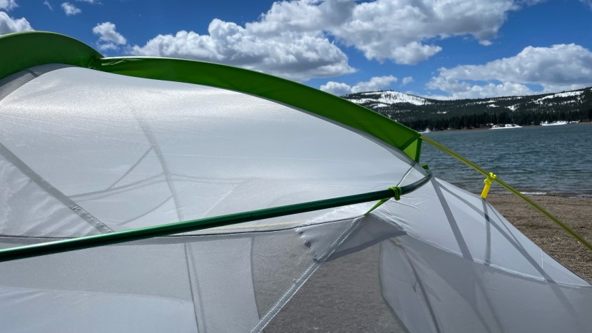 marmot limestone 4 - the white mesh sides add a little extra privacy without jeopardizing...