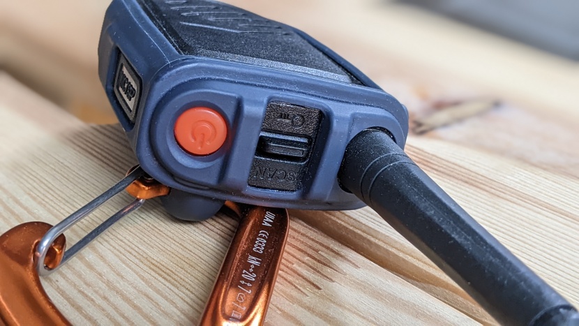 rocky talkie mountain radio - the black toggle on top of the radio lets you flip though channels...