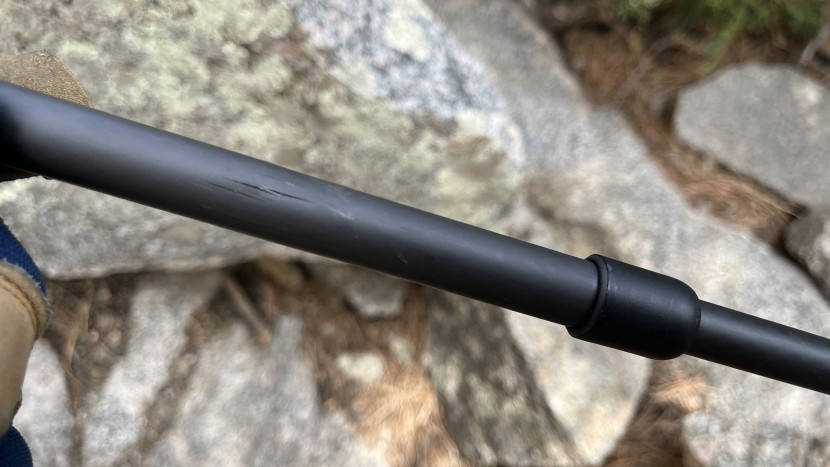 the gossamer gear lt5 easily got scuffed up during our hikes.