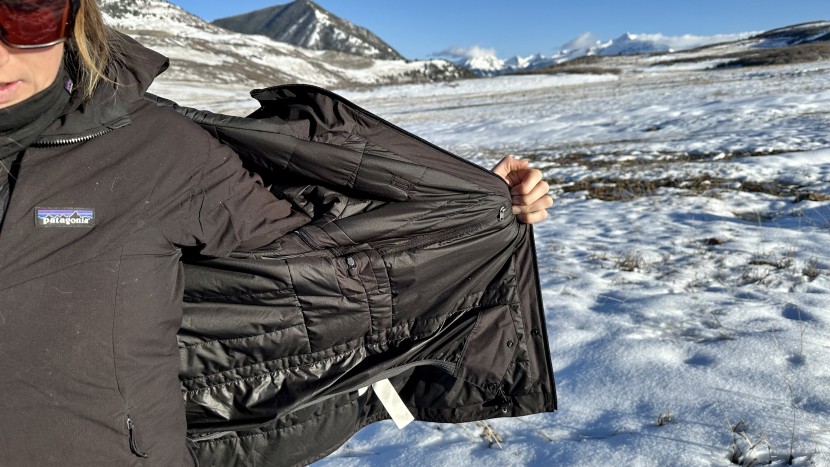 patagonia insulated powder town for women - baffling keeps the lightweight insulation well distributed for even...