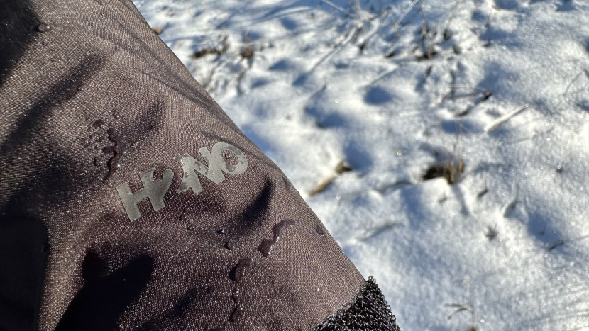 ski jacket - patagonia uses their own proprietary waterproof membrane, h2no.