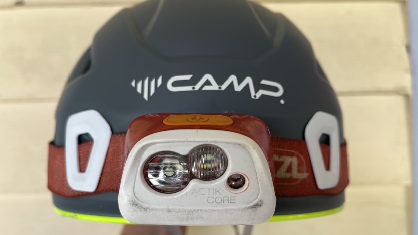 headlamp clips on the camp storm.
