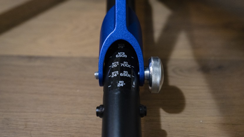 wahoo fitness kickr - adjustment of the kickrs ride height is done through this simple...