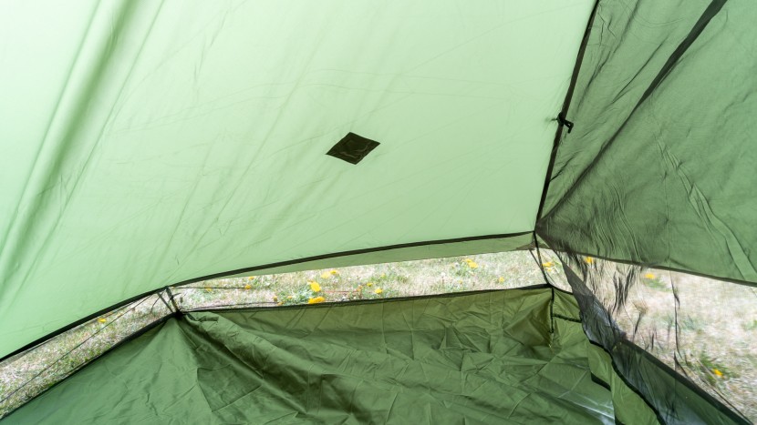 ultralight tent - the bathtub-style 40d sil-poly floor of the lunar solo keeps wetness...