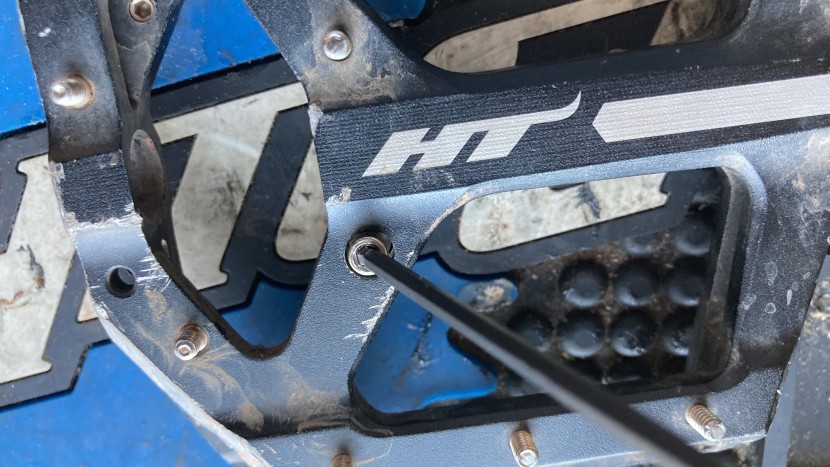 mountain bike flat pedals - replacing pins is generally an easy task and requires an allen...