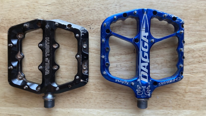 mountain bike flat pedals - both the waveform and dagga are aluminum pedals. you can see how...