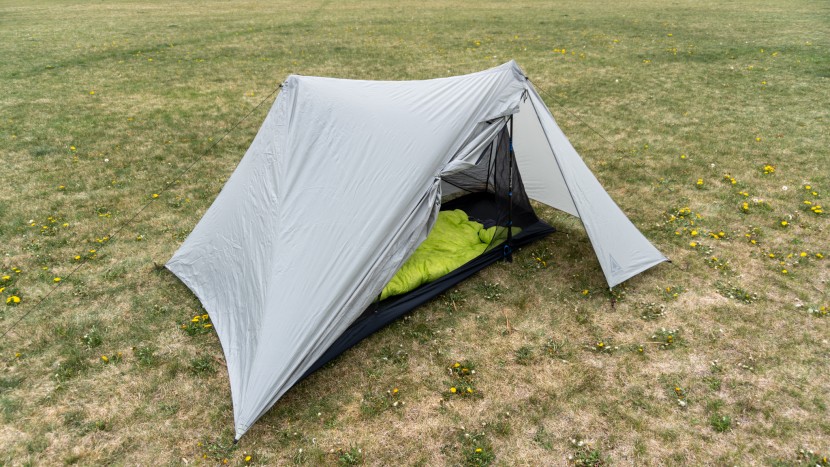 the exterior rain fly absolutely swallows up the smaller interior...