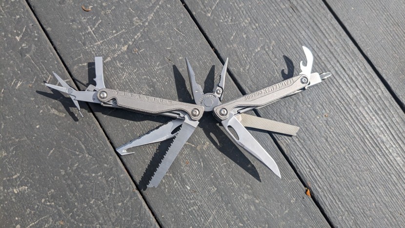 leatherman charge+ tti - the charge+ tti fanned to show all tools and functions. a useful...