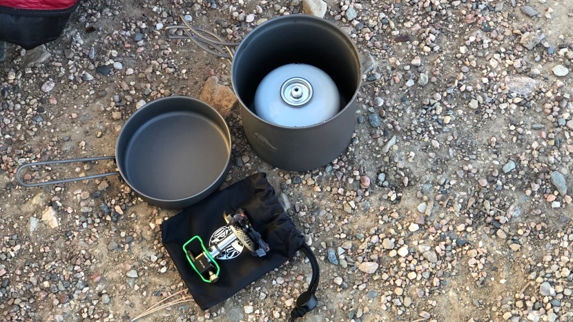 optimus crux lite - this stove packs down small and even comes with a burly stuff sack...