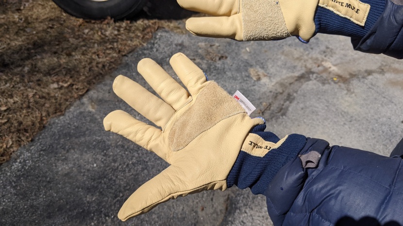 winter gloves - the wells lamont white mules have high quality leather palms with...