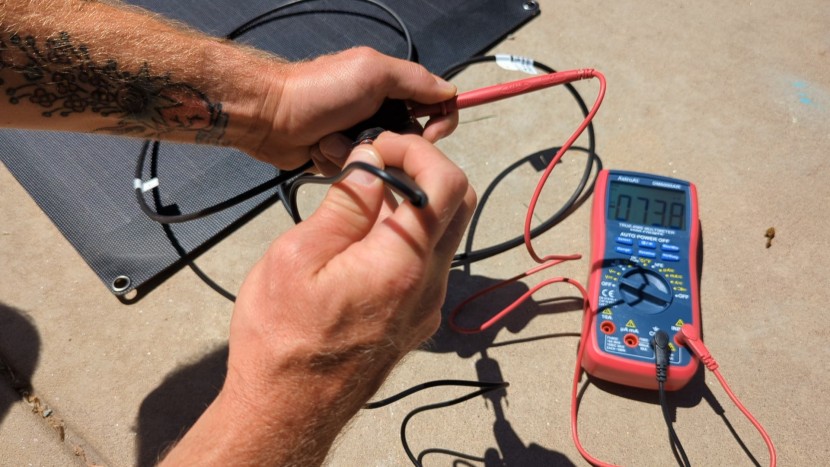 we tested the actual output of every panel during peak sun with a...