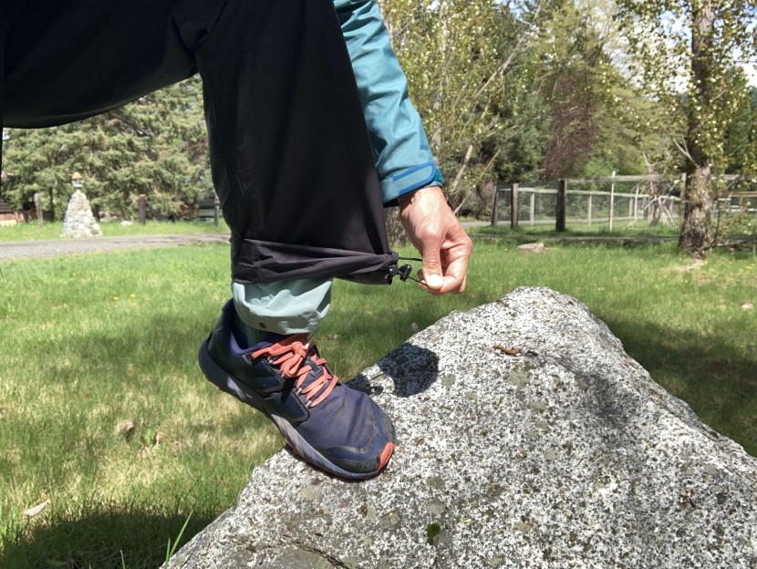 rain pants womens - the rab downpour eco pants were easy to adjust, cinching around the...