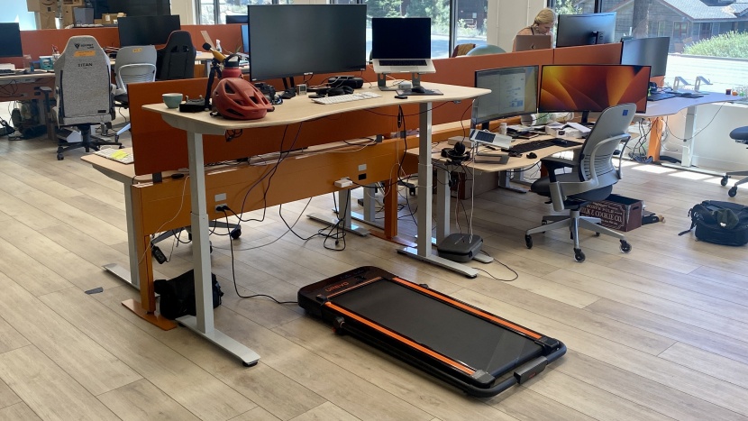 urevo 2 in 1 folding treadmill - the low-profile urevo provides a nice walking pad but also stows...