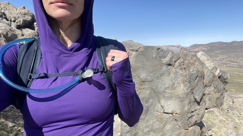 mountain hardwear crater lake long sleeve hoody for women - darker colors resist stains better but add heat. we still love...