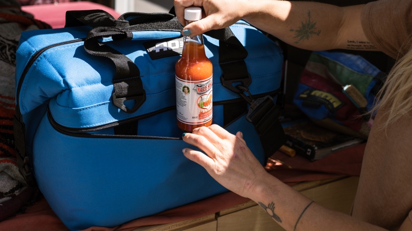 ao coolers 24 pack canvas cooler - the exterior pocket is great for bringing along low-profile items...