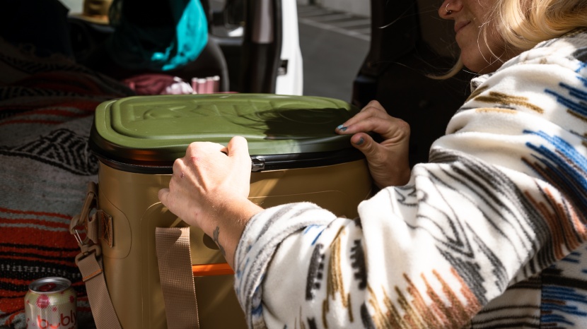 rtic softpak 20 - opening the watertight zipper takes two hands and can be somewhat of...