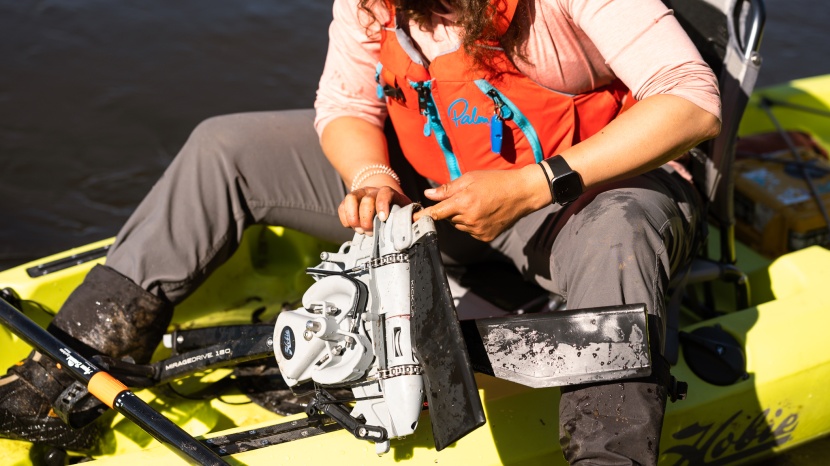 hobie mirage compass - if paddling through reeds or grasses, your pedal system may get...