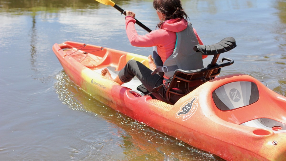Perception Hangtime Review (The stable and robust Perception Hantime is unique for its secondary leisure seat at the rear of the kayak.)