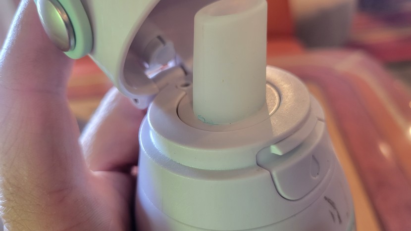 brita stainless steel filter bottle - the brita insulated filtration bottle's flip cap has a flush push...