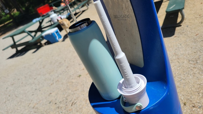 brita stainless steel filter bottle - we were thankful for the brita insulated filtration bottle when we...