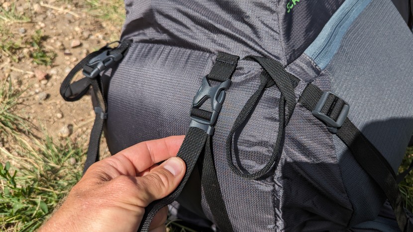 mountainsmith scream 55 - the scream 55 has straps with buckles on the bottom of the pack to...