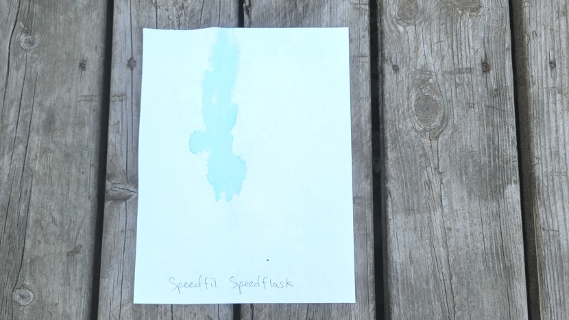 speedfil speedflask - the speedfil speedflask left a modest stain on the paper during the...