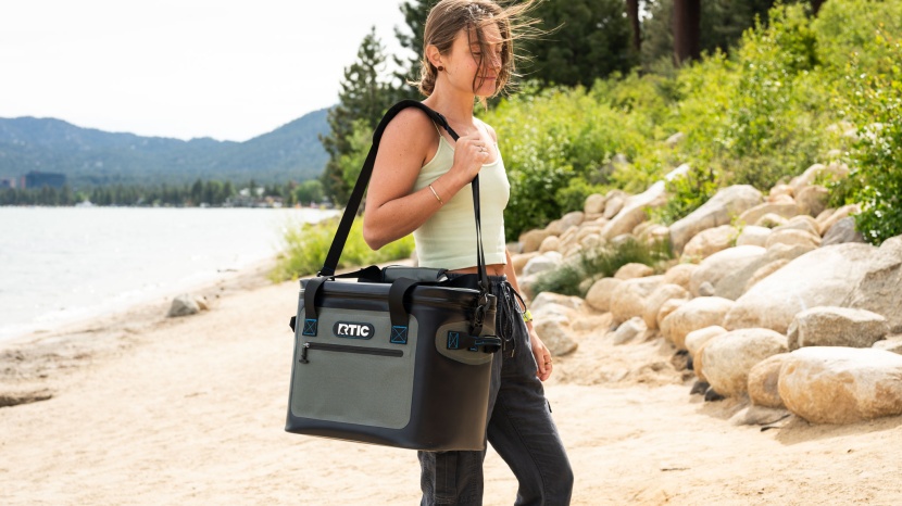 soft cooler - the rtic softpack 30 has a long, well-padded shoulder strap and a...