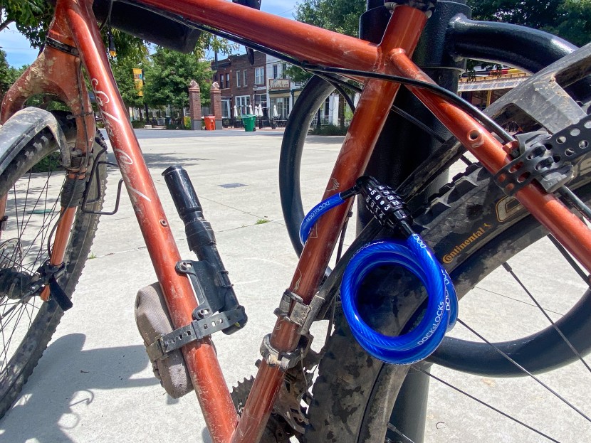 docklocks anti-theft weatherproof cable - the bright blue coating on the dockslocks cable is nice and visible...