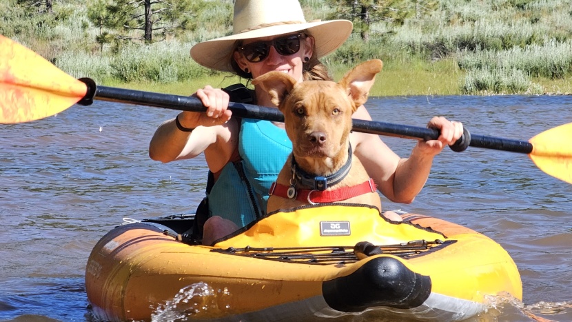 inflatable kayak - the deschutes has a non-inflatable bottom, adding the feeling of...