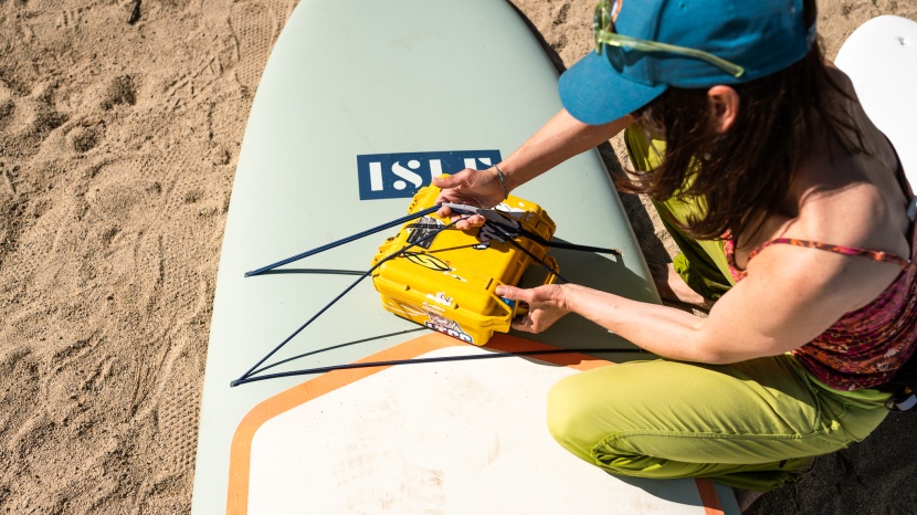 the bungee stow-away area on the front is large enough to...