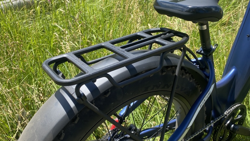 the 55lb weight capacity of the rear rack adds versatility to an...