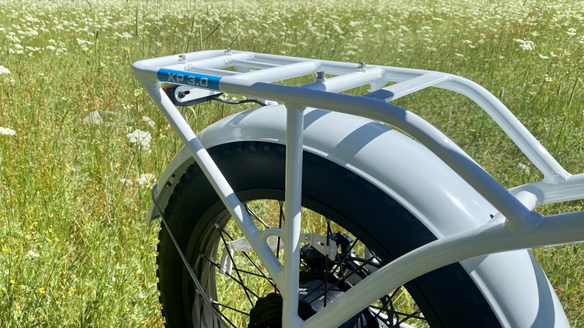 lectric xp 3.0 step-thru - this sturdy rack will hold up to 150 lbs.