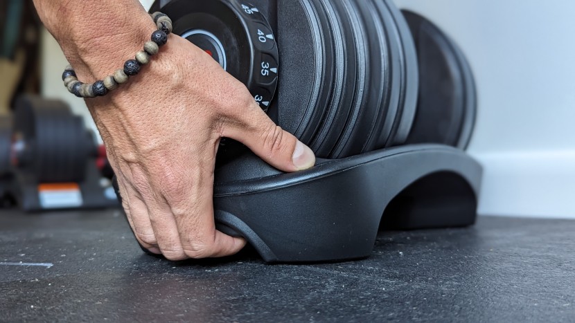 dumbbells - the weight stand for the bowflex adjustable dumbbells was easy to...