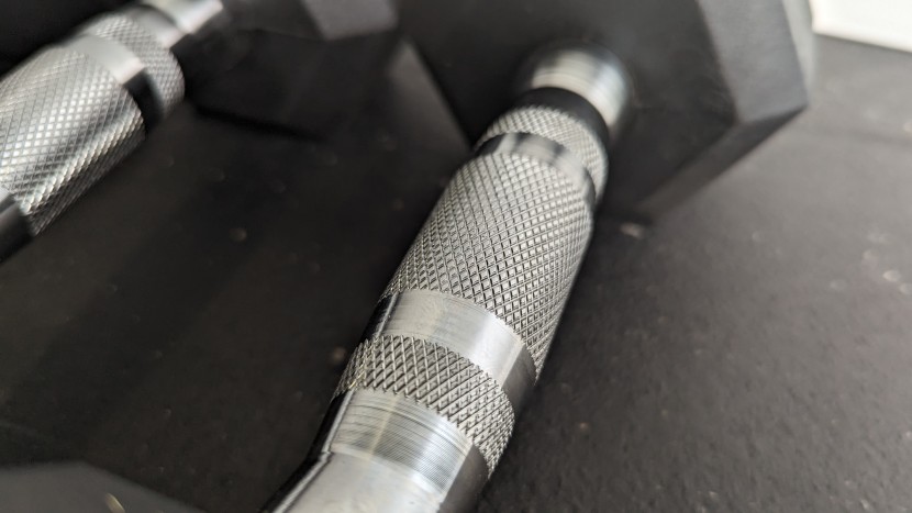 dumbbells - the quality of knurling can mean the difference between a secure...
