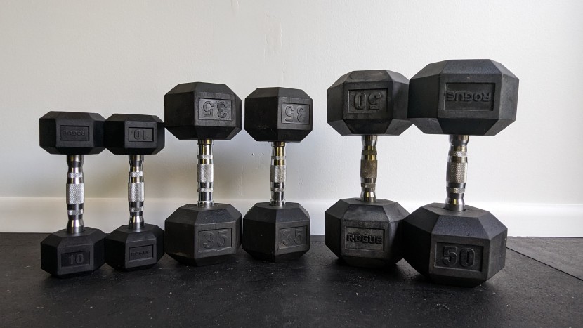 dumbbells - aside from the handle diameter and overall size, there's no...
