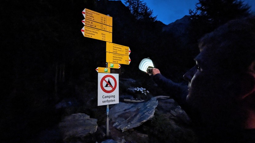 only 60 lumens is still plenty of light to clearly read trail signs.