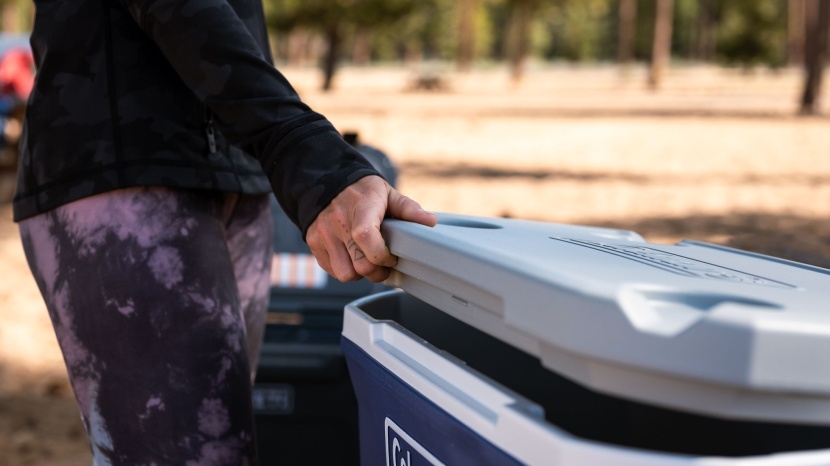 coleman classic series 52 - the lid is not resistant to splashes or leaks, but it uniquely...