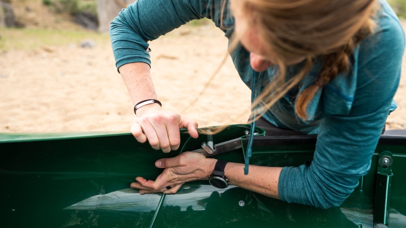 tucktec folding kayak - getting these clamps into place often required a great amount of...