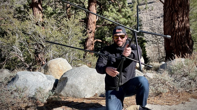 camping chair - steve mace graciously assembles the helinox sunset in order to...