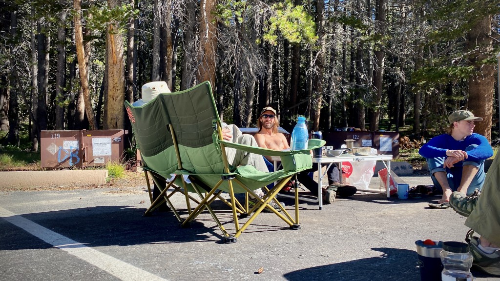 kelty low loveseat - a deep and padded seat, adjustable armrests, and insulated...