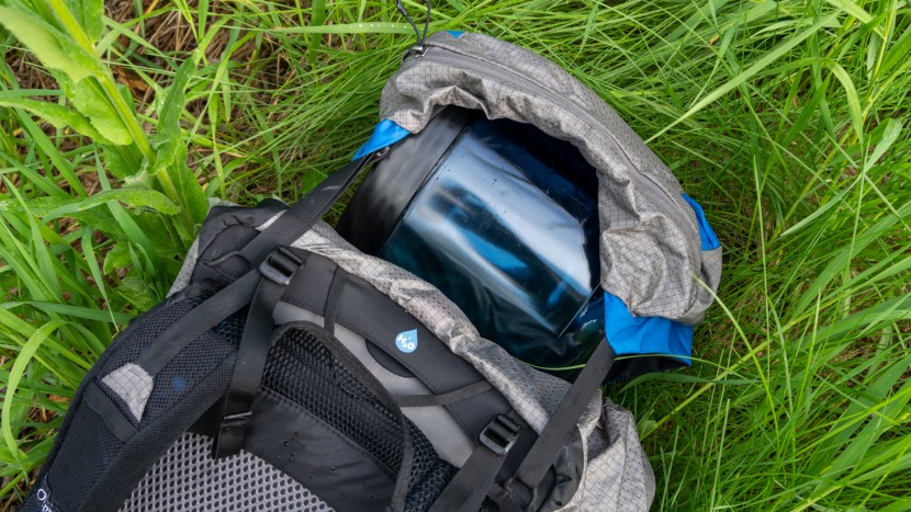 osprey exos pro 55 - i could fit a bear canister fairly securely between the top of the...