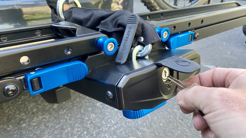 rockymounts guiderail - the locking system is really stout, and the chain is quite heavy;...