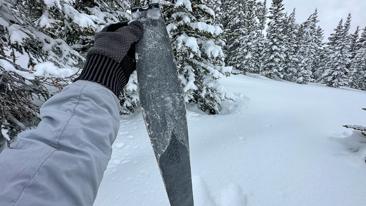 climbing skins - over the course of your day snow slowly creeps in between glue and...