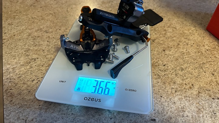 black diamond atk raider 12 - 366 grams for the atk raider 12 isn't the lightest binding around...