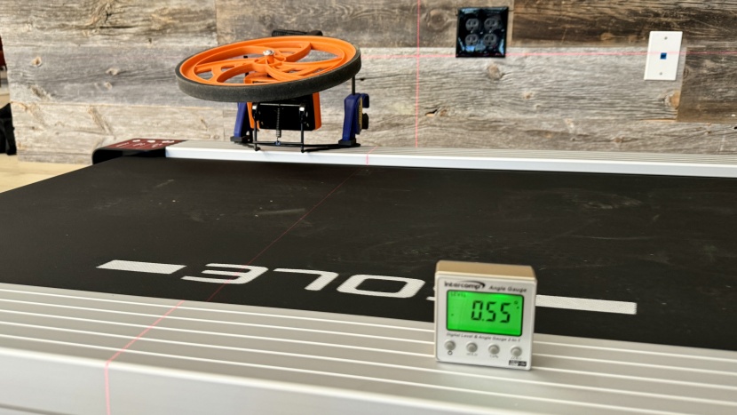 the minimal incline appears to be .55 degrees, which is just less...