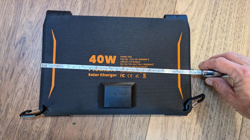 solar power bank - the flexsolar 40w features six panels that fold down into a...