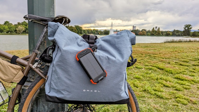 solar power bank - the blavor qi 10,000mah has a usb-a and usb-c output and is also...