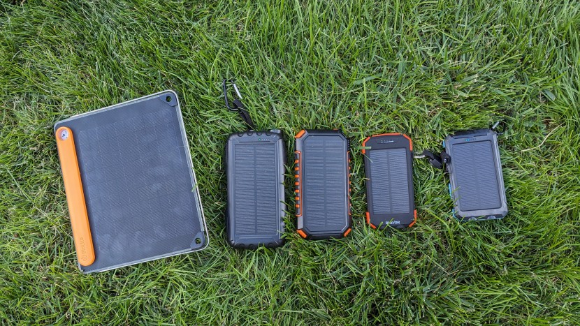solar power bank - we found that larger panels work better than the smaller ones we...