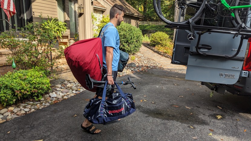 duffel bag - the amazon basics duffel has a large nylon strap to throw it over...